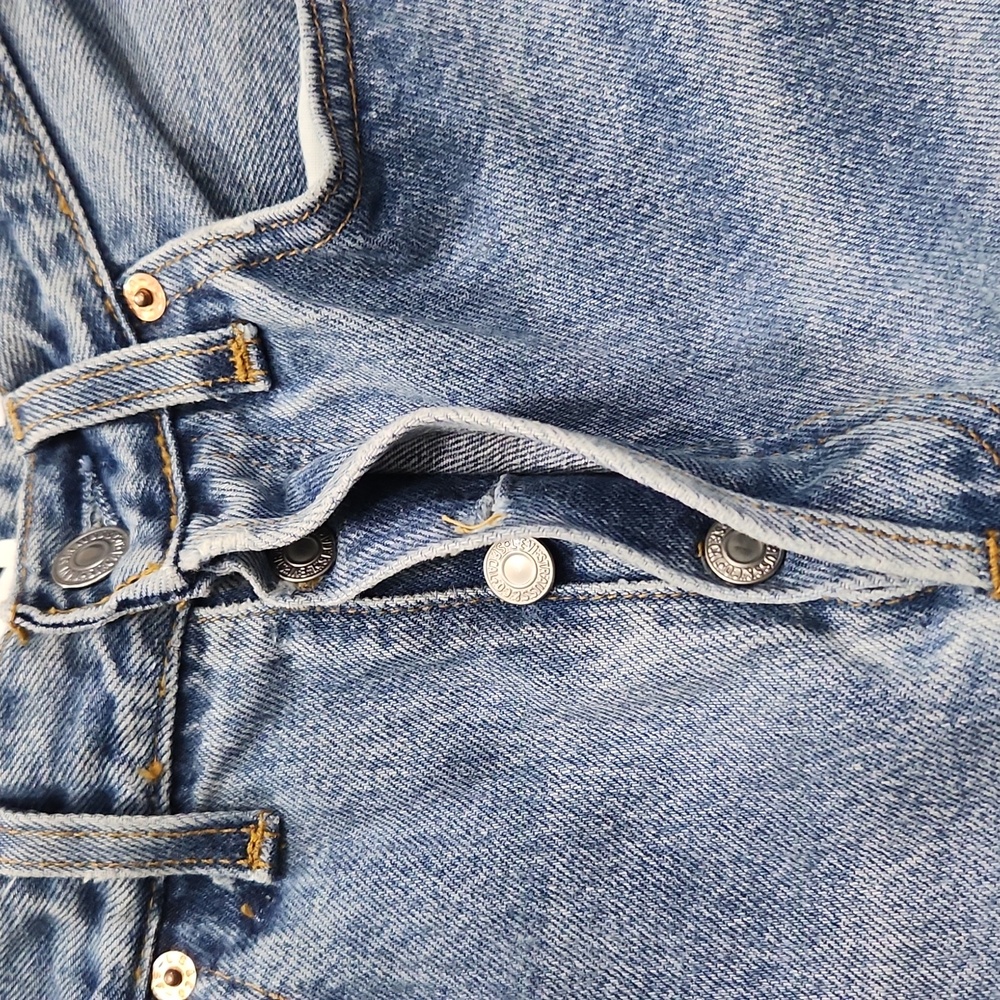 Re/done Levis Button Fly Straight Leg Jeans - Picture 4 of 10
